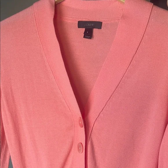 J. Crew Coral Button-Up Women's Cardigan - Picture 3 of 9